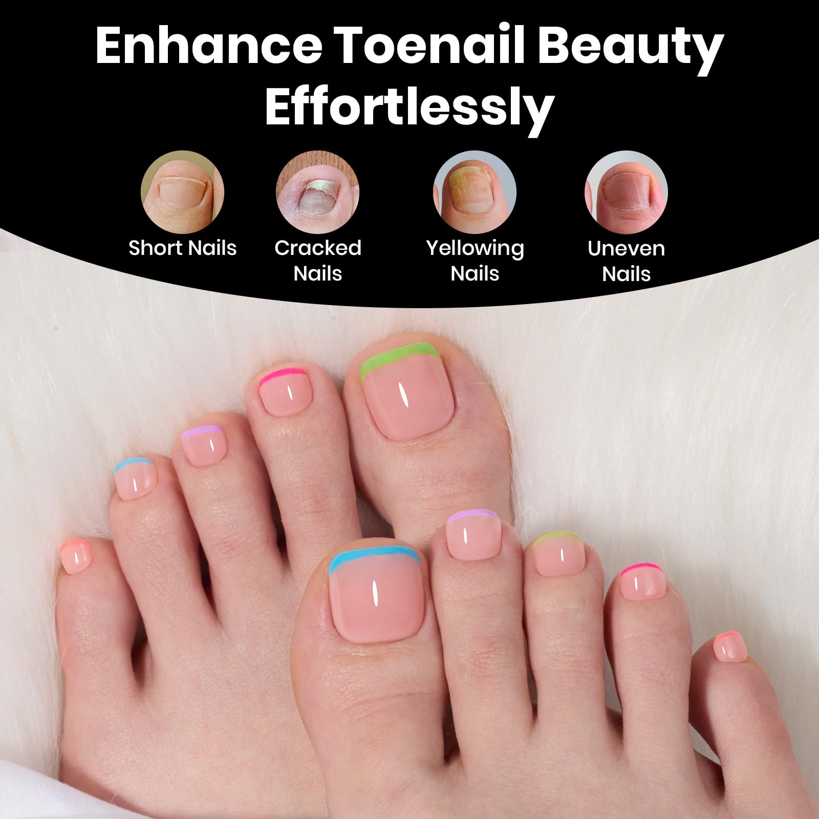 Beetles toe nail tips square ideal for summer styling when barefoot.