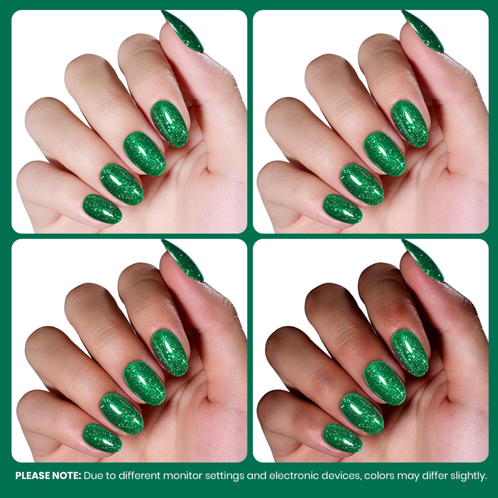 Beetles uñas con brillo de larga duración en verde esmeralda.