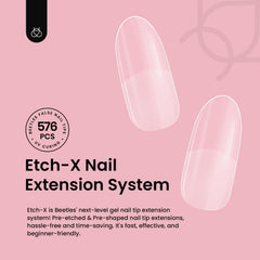 Beetles uñas gel tip oval corto doce tallas para adaptar cualquier dedo.