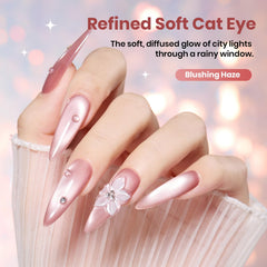 Beetles Blushing Haze 15ML bottle delivers a glossy pink cat eye look.