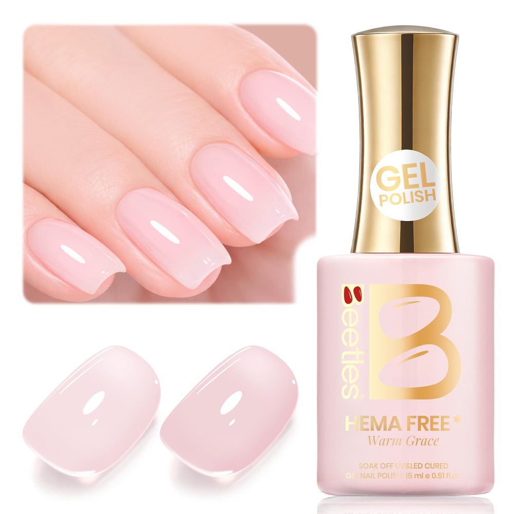 Beetles Warm Grace Nude Pink gel polish bottle for a chic nude base.