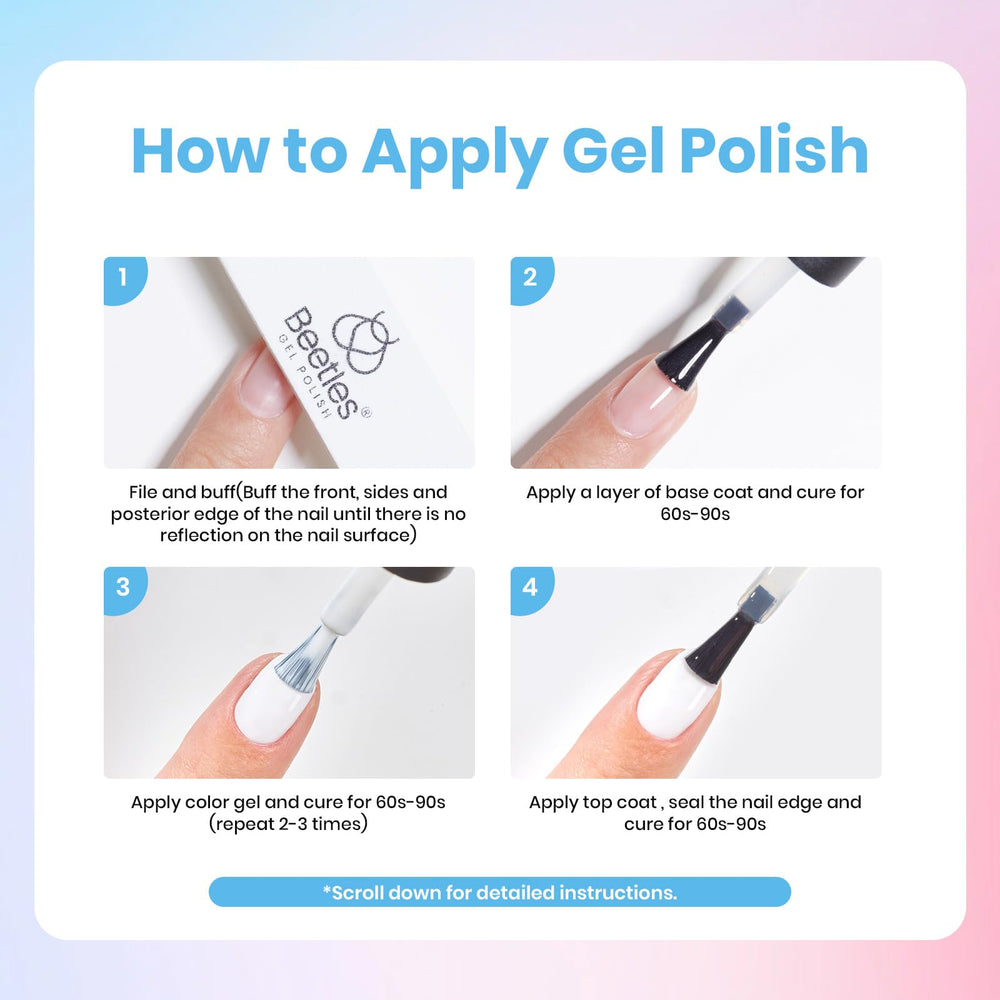 Beetles White Gel Nail Kit DIY manicure setup at home