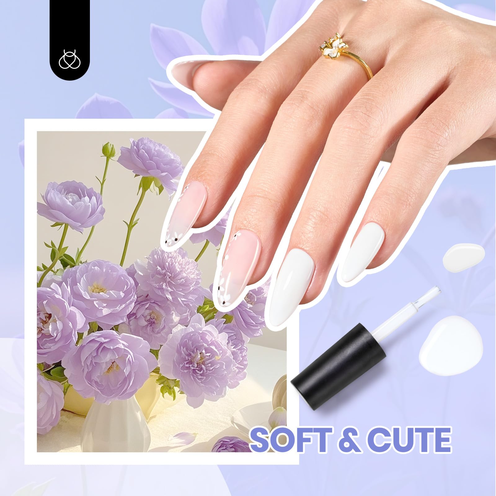 Beetles White Gel Nail Kit professional UV lamp for curing nails