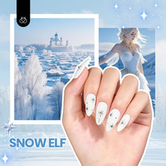 Beetles White Gel Nail Kit top coat gloss on finished nails