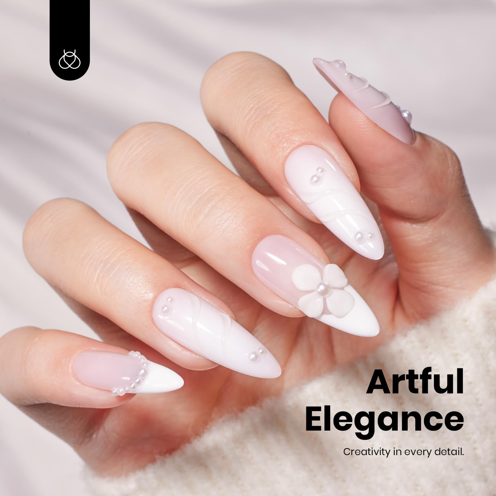 Beetles White Gel Polish glossy finish adds lasting shine after curing
