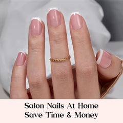 210-piece natural nail tips set fits 15 sizes for versatile wear