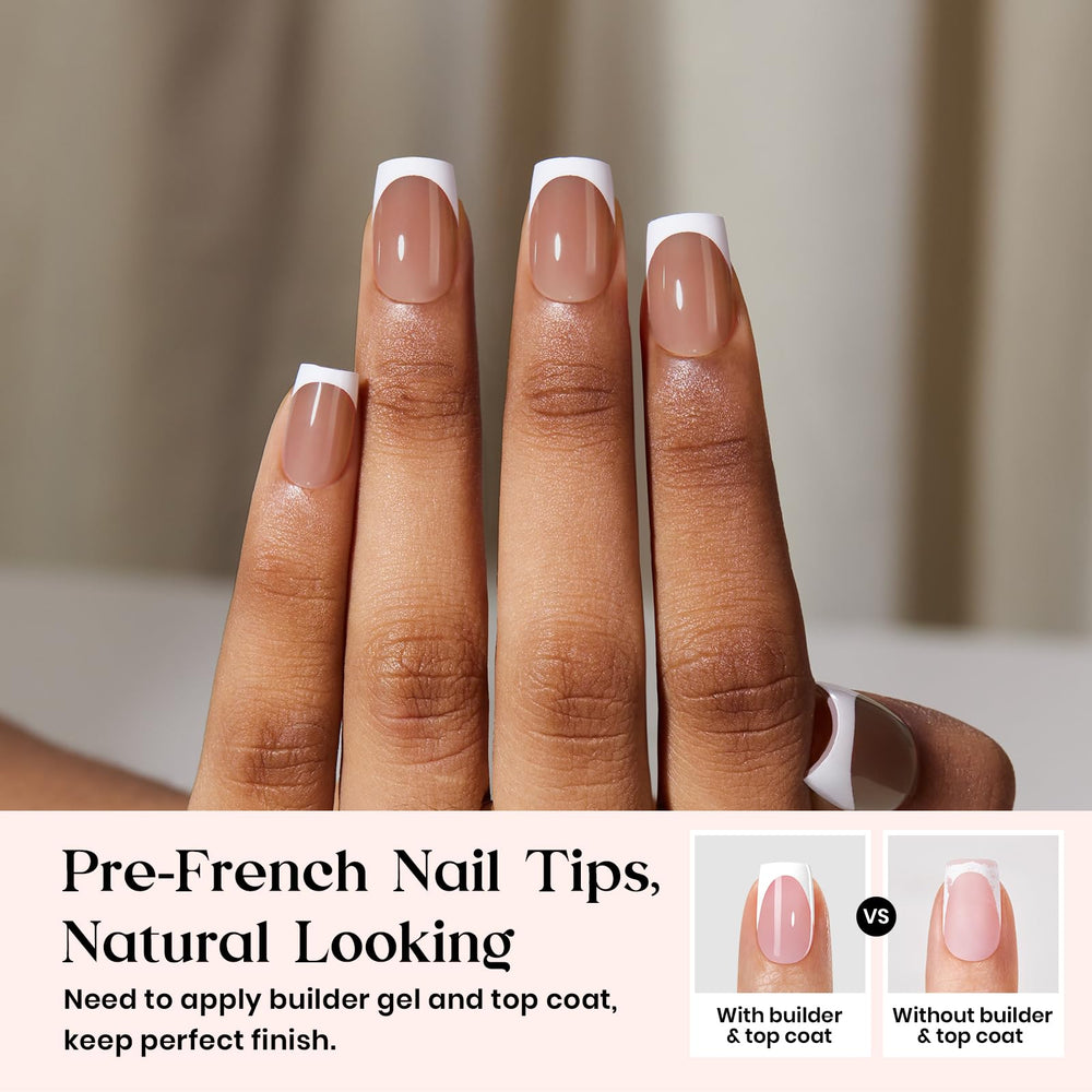 Beetles X Press Plus Frances Caramel: diseño Frances elegante para uñas