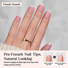 Beetles X Press Plus pink extra-short square tips for quick, durable coverage