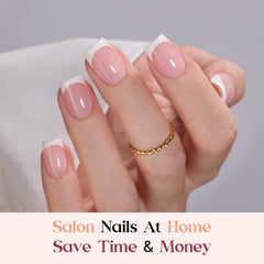 Beetles X Press Plus Quick-Dry Glue for secure nail tips.