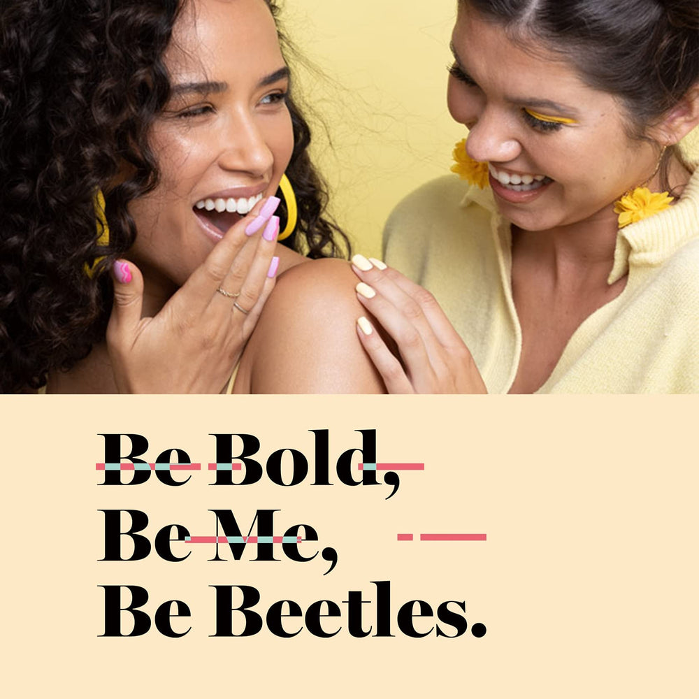Beetles pastel yellow nails with Lemon Chiffon for spring style.