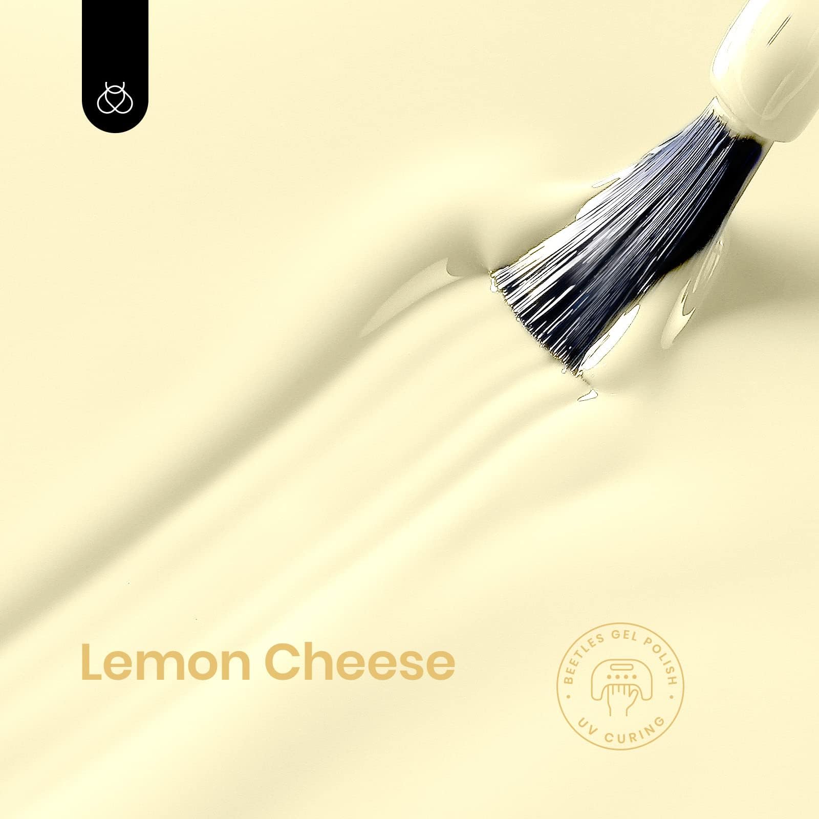Beetles Yellow Gel Polish Lemon Cheese swatches display spring pastel shade