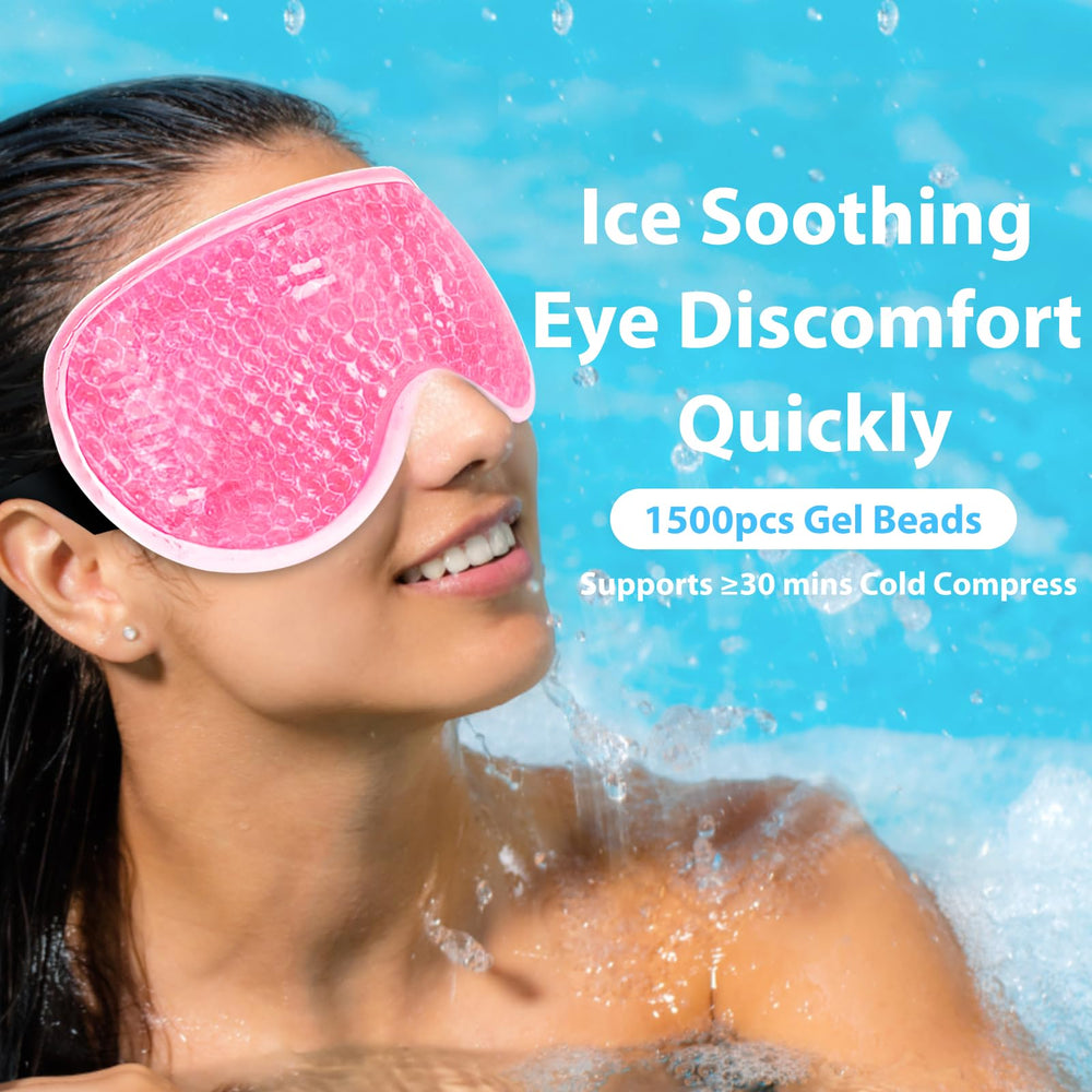BeeVines mascarilla de gel para ojos, correa ajustable, ajuste cómodo.