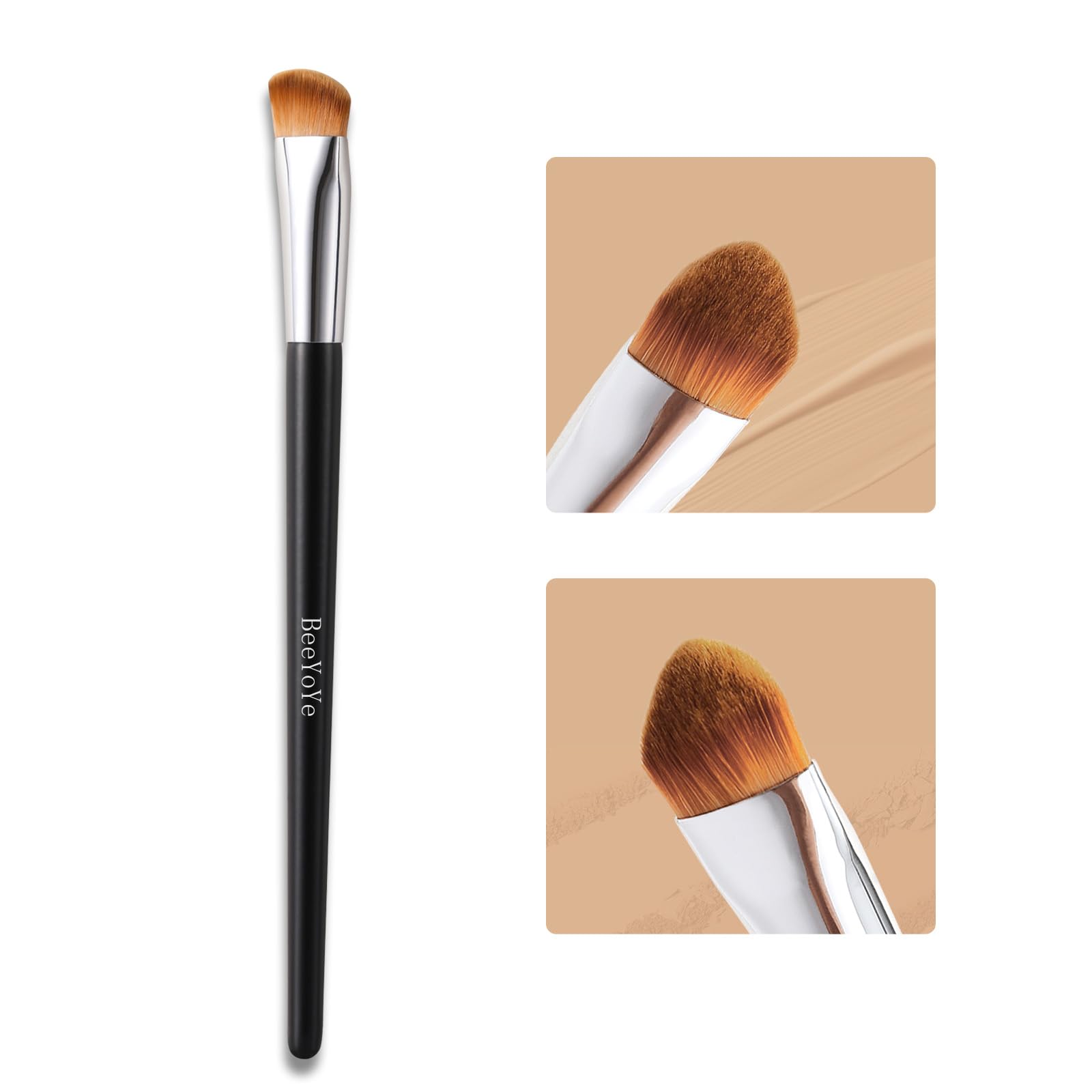 BeeYoYe triangle under-eye concealer brush for precise coverage and blending