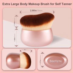 BeeYoYe wet-dry-use works with self tanner, bronzer, or sunscreen.