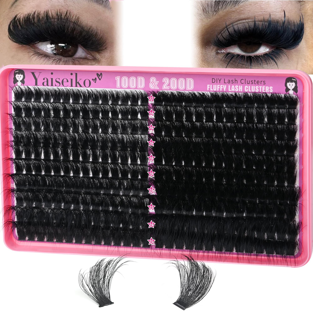 BEFACL lash clusters 100D mega volume for dramatic fullness all day.