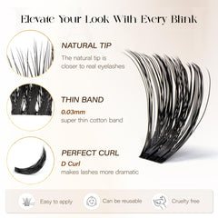 BEFER BEAUTY 10-16mm mixed kit creates doll-eye or cat-eye looks.