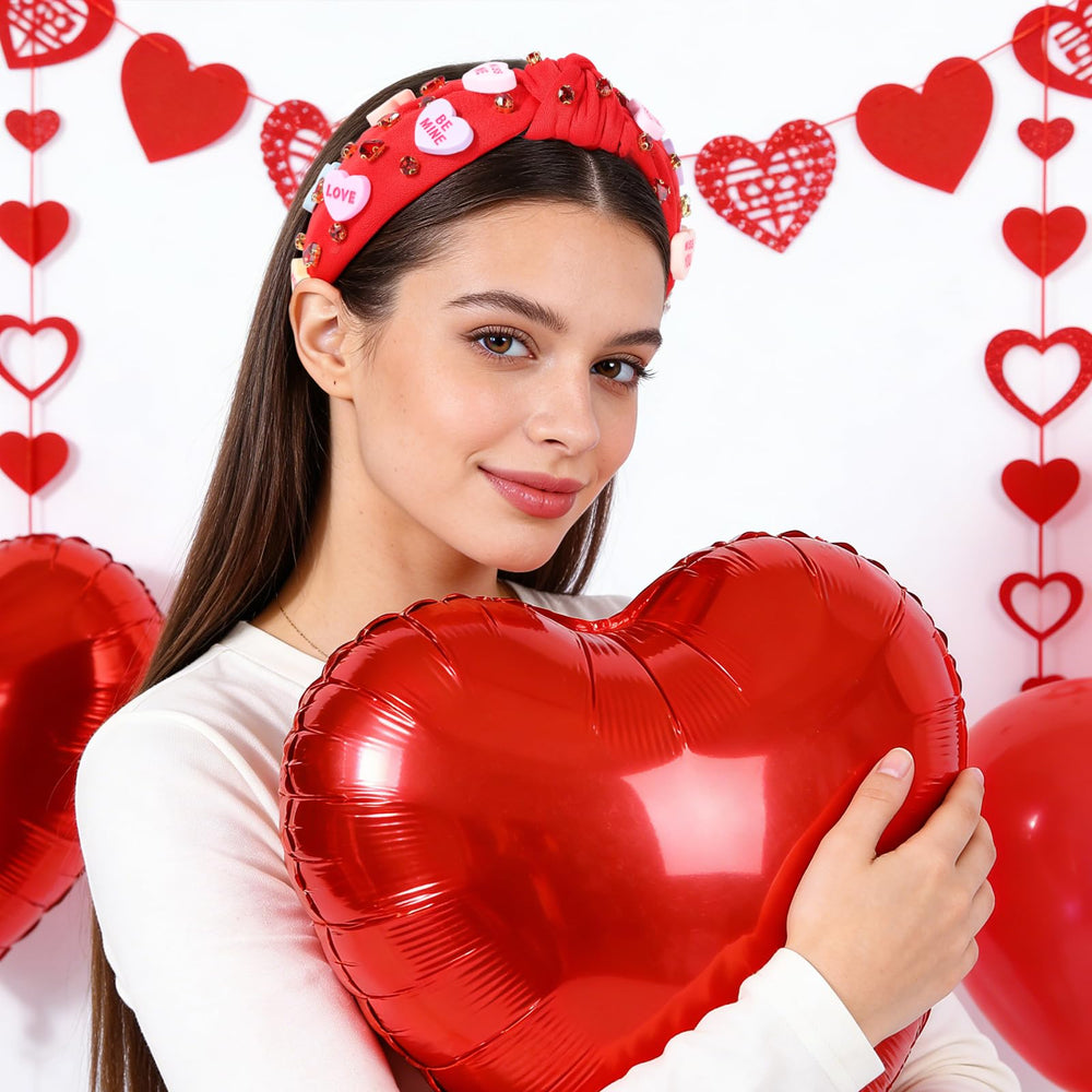 BEFIVECOK corazones 3D colgantes para look romántico