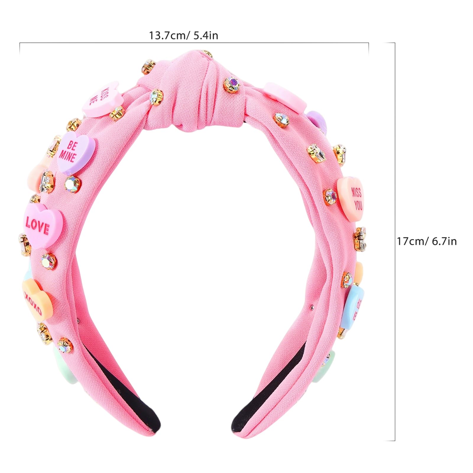 BEFIVECOK diadema de corazones 3D para completar looks de fiesta