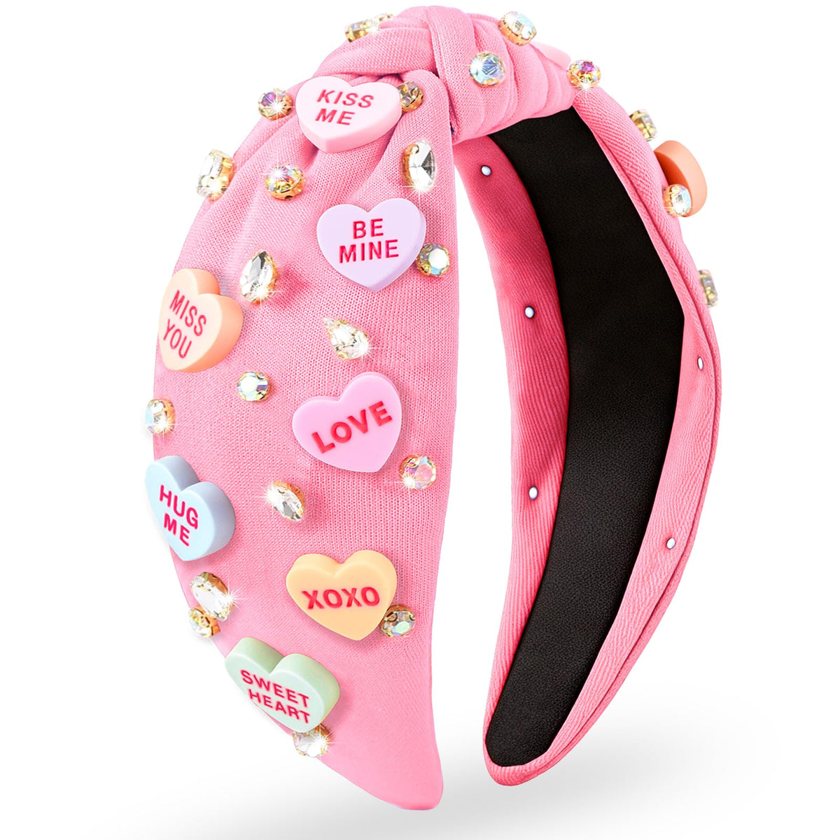 Diadema BEFIVECOK con corazones 3D para lucir en citas románticas.