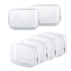 BEFORYOU 6 pack clear toiletry bags top view for quick packing