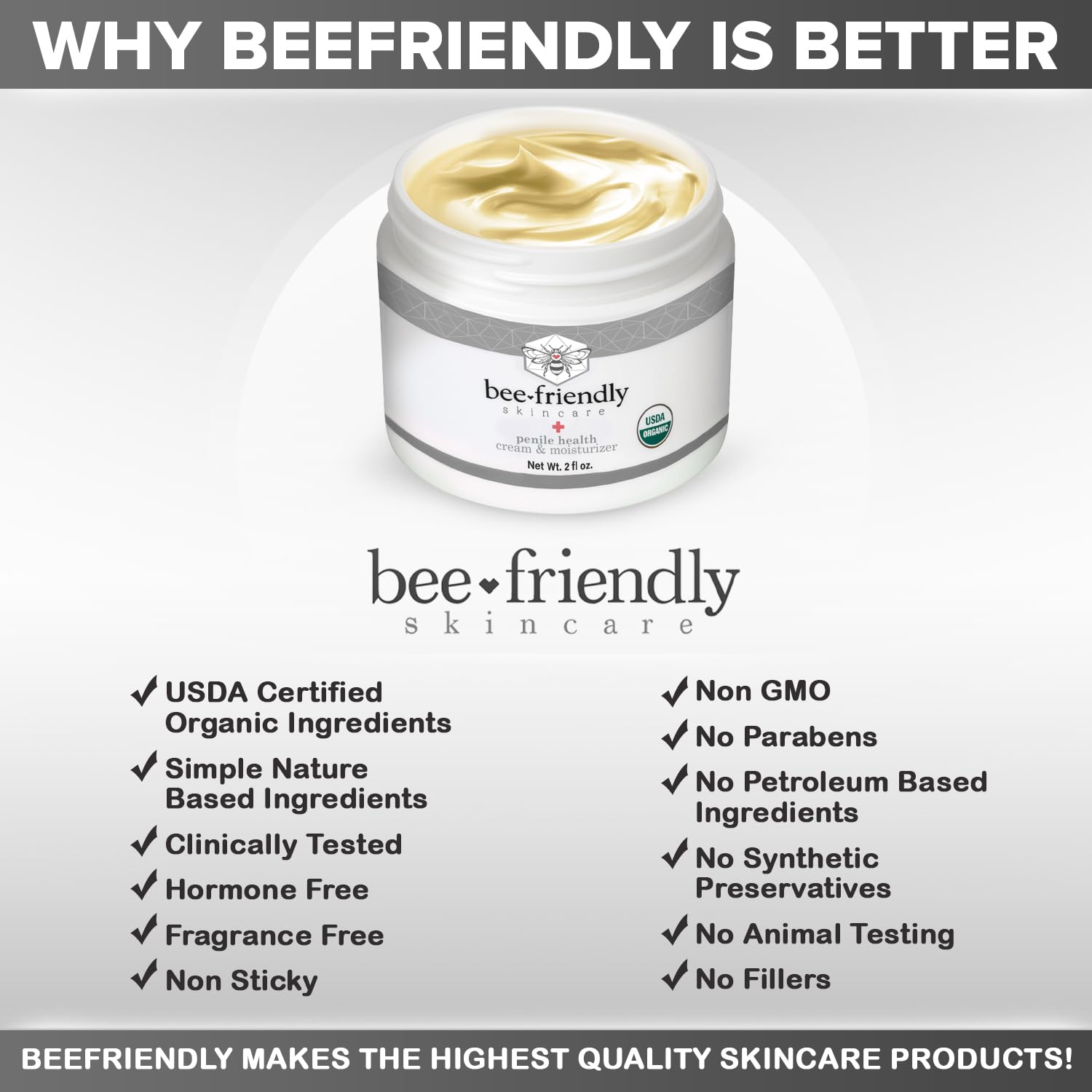 BeeFriendly olive oil and vitamin E provide nourishing support