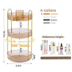 BEFSOP upgraded 3-tier skincare and perfume organizer saves counter space