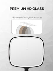 BEFUI barber mirror features ergonomic grip and non-slip design for steady handling.