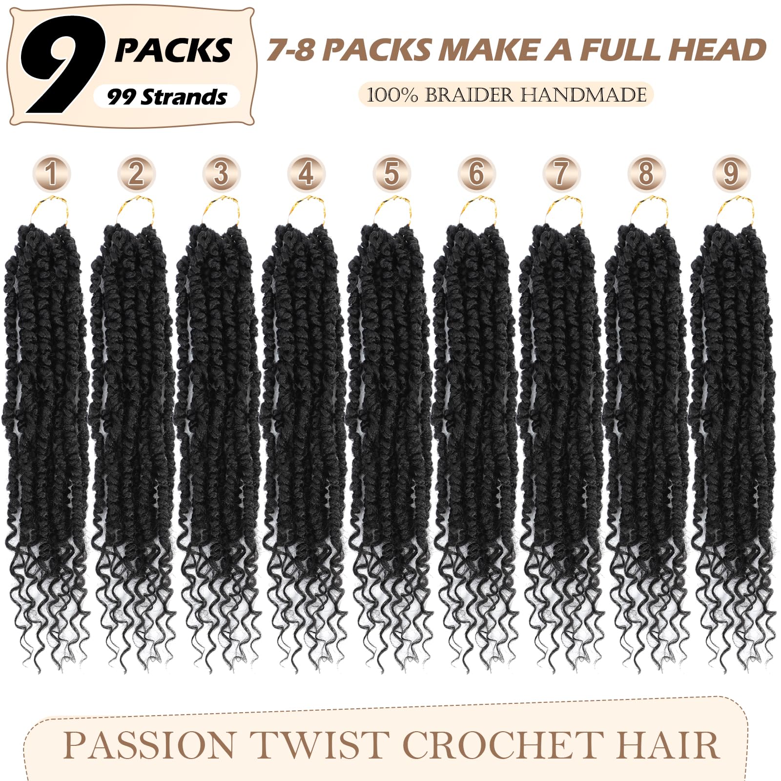 BEFUNNY Passion Twist 12-inch crochet hair pre-looped design for smoother braiding