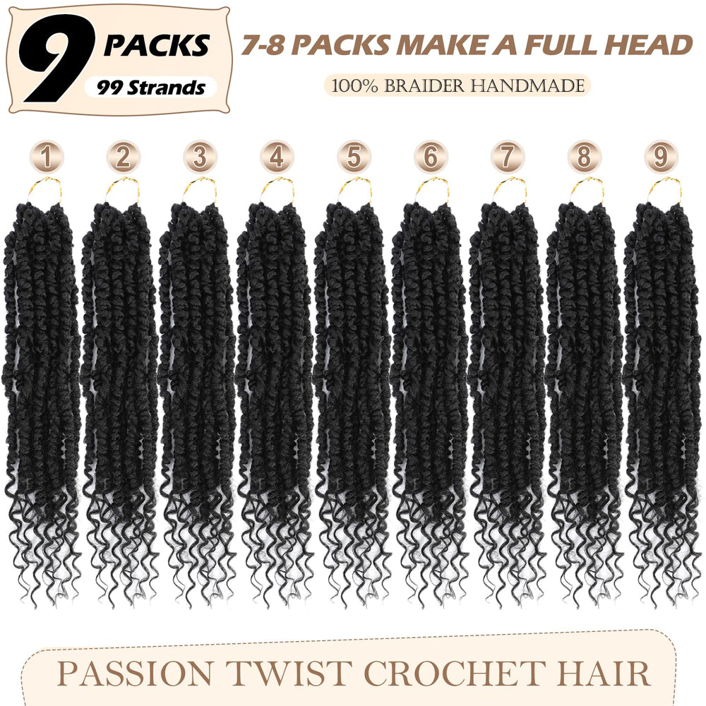 BEFUNNY Passion Twist 12-inch crochet hair pre-looped design for smoother braiding