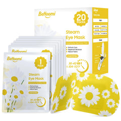 BeHoomi mascarilla-ojos-vapor-termico para relajar la vista durante el viaje