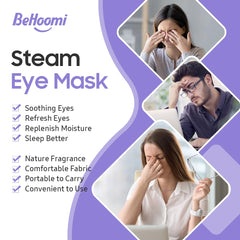 BeHoomi mascarilla lavanda con calor suave para relajación nocturna
