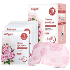 BeHoomi mascarilla ocular caliente con aroma a rosa para relajación nocturna