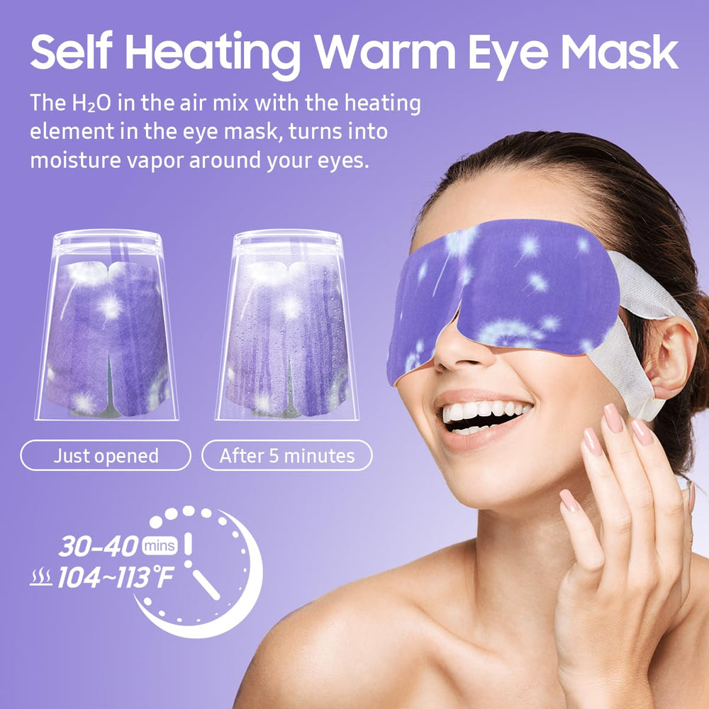 BeHoomi mascarilla ocular de vapor para viajar, perfecta durante desplazamientos.