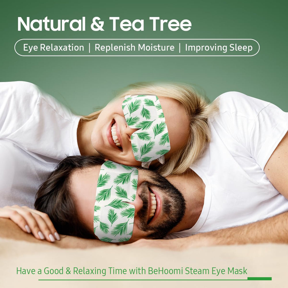 BeHoomi mascarilla-ojos-vapor-caliente-arbol-te-diseño-sin-lint ofrece piel suave.
