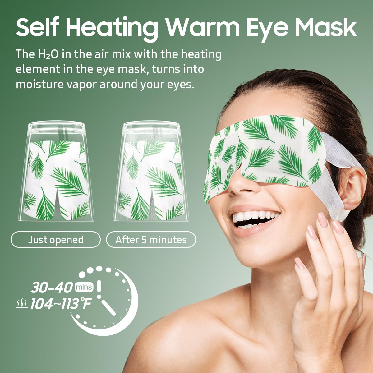 BeHoomi mascarilla ocular portátil, ideal para viajes y en casa.