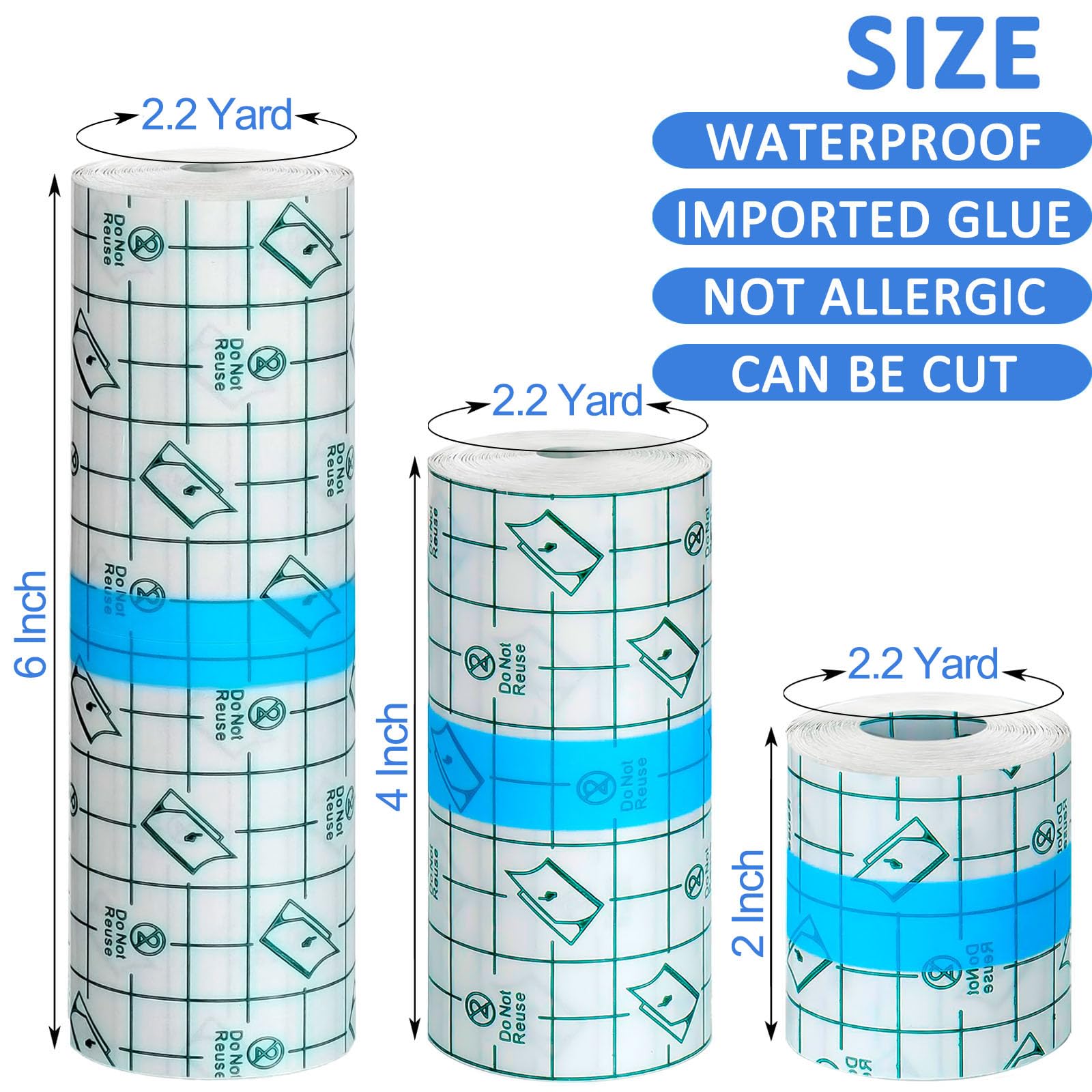 Beieverluck 2-inch waterproof bandage provides discreet protection for fresh tattoos.