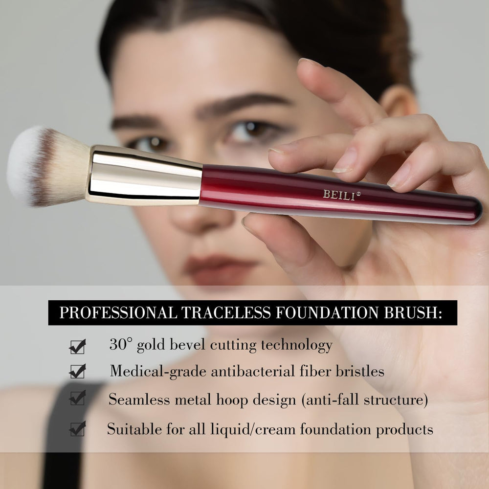 BEILI deluxe powder brush for even powder application and soft feel