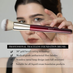 BEILI deluxe powder brush for even powder application and soft feel