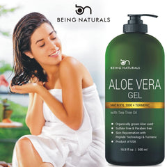 Being Naturals Aloe Vera de absorcion rapida ideal para uso diario.