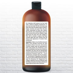 Being Naturals gel ducha árbol de té, etiqueta hecho en EE.UU., garantía de calidad.