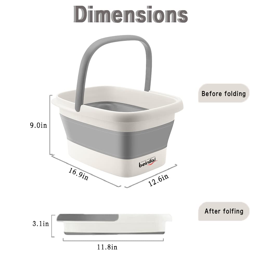 Beinilai foot bath with sturdy carry handle for easy transport.