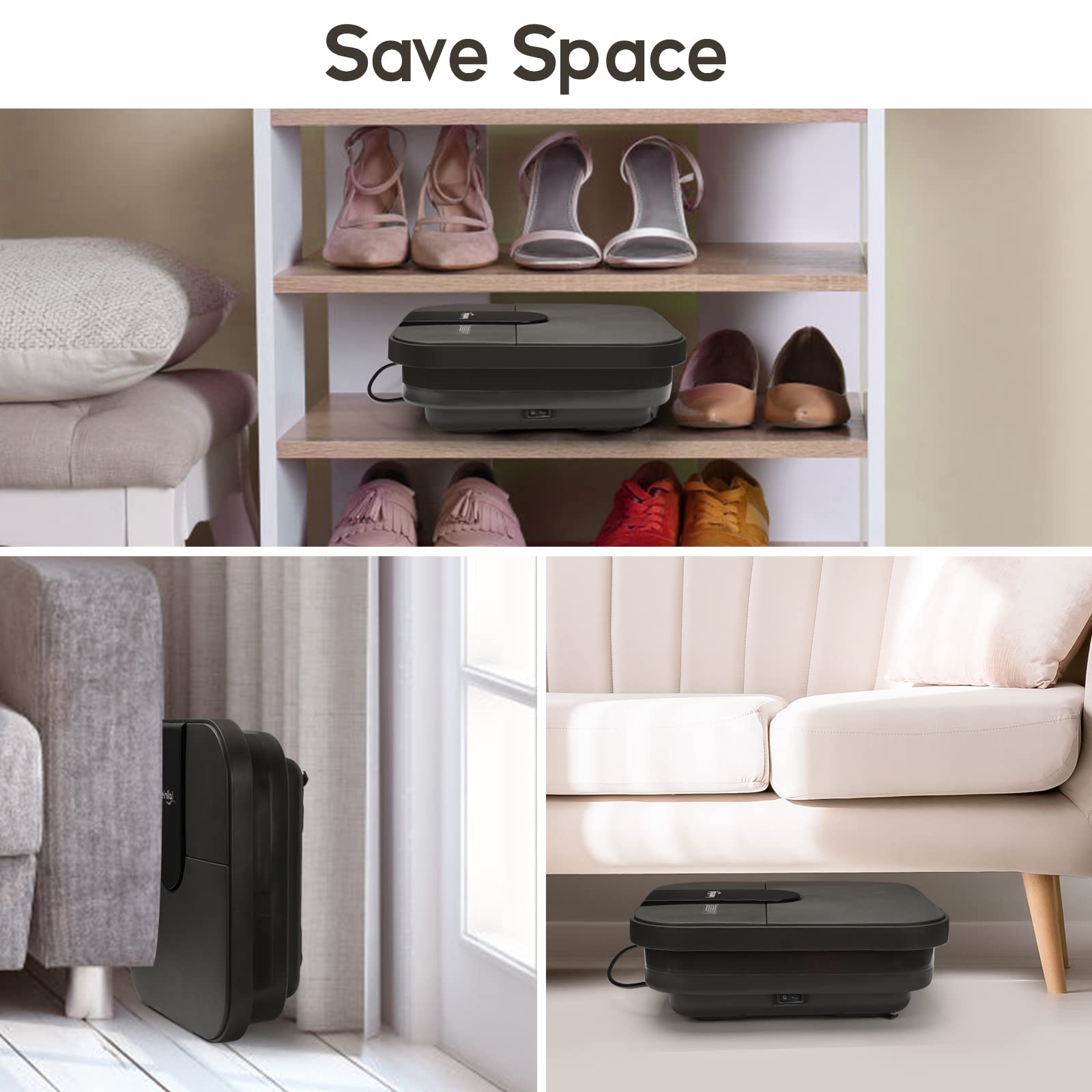 Beinilai Collapsible Foot Spa collapsible design saves space