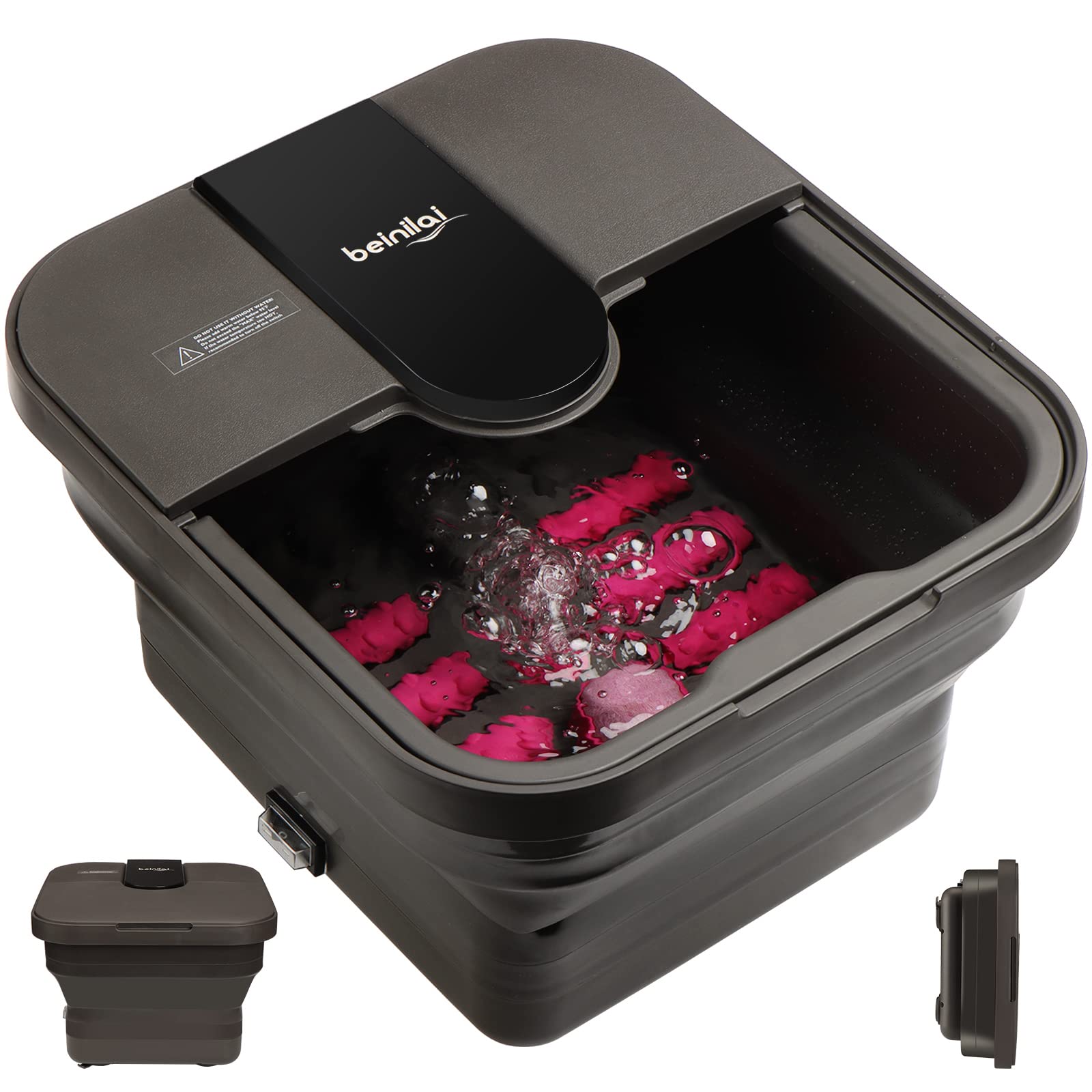 Beinilai Collapsible Foot Spa handle for easy transfer and storage