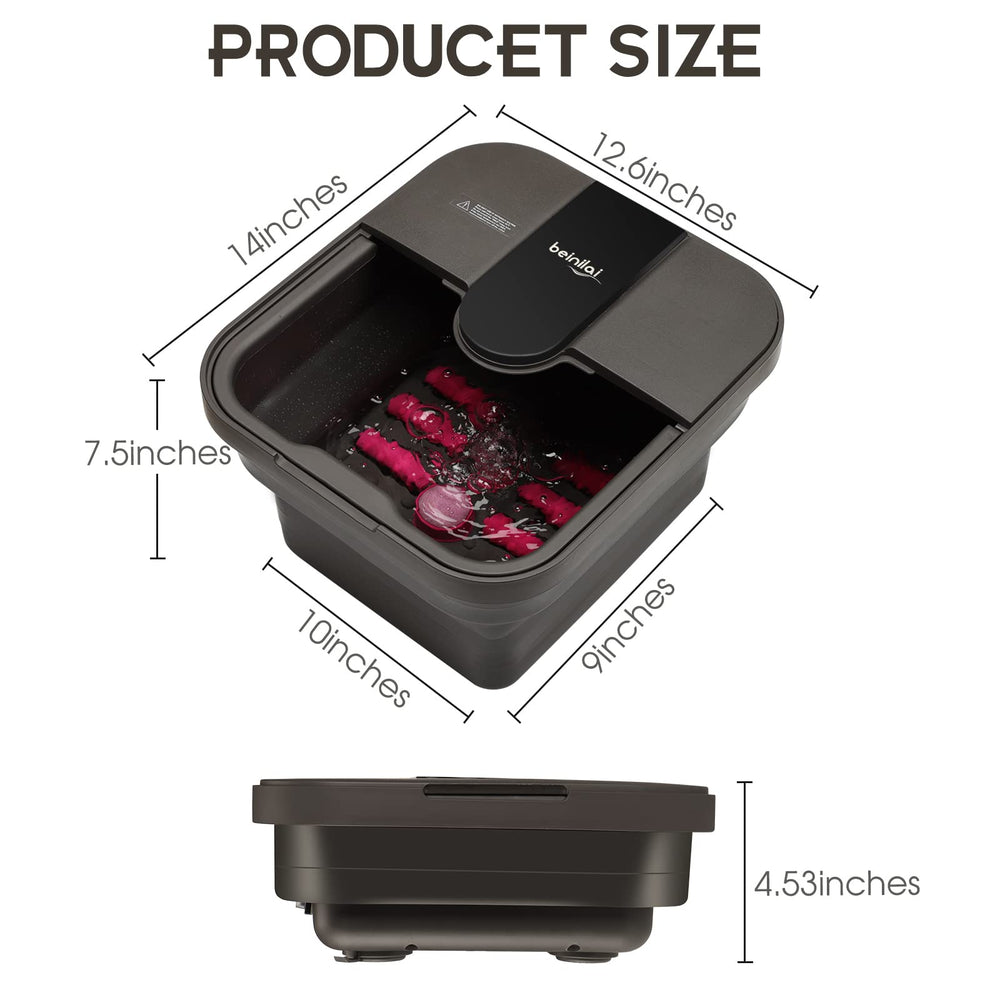 Beinilai Collapsible Foot Spa fits feet up to size 10
