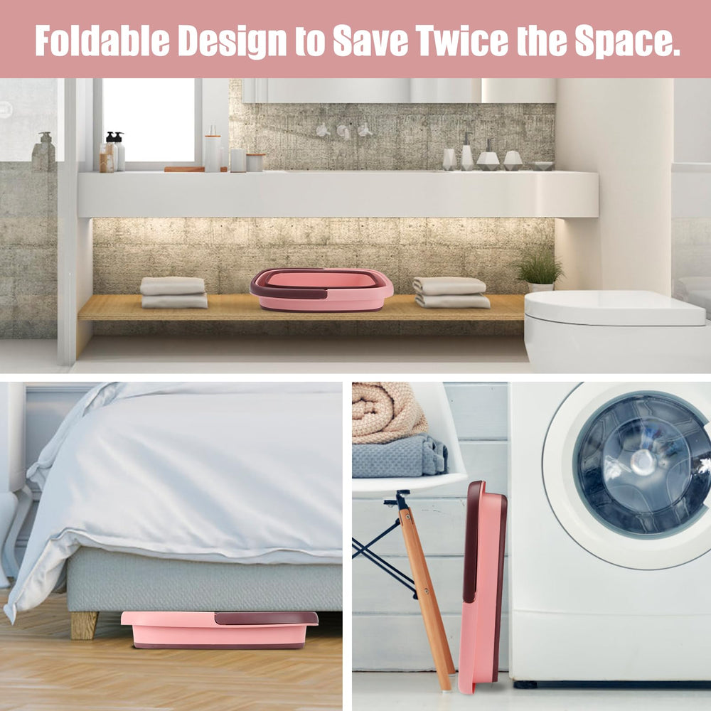 Beinilai pink foot bath adds a stylish spa touch to your routine.