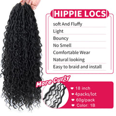 BEkjdiof River Locs Crochet Braid detail highlights textured waves for a boho look.