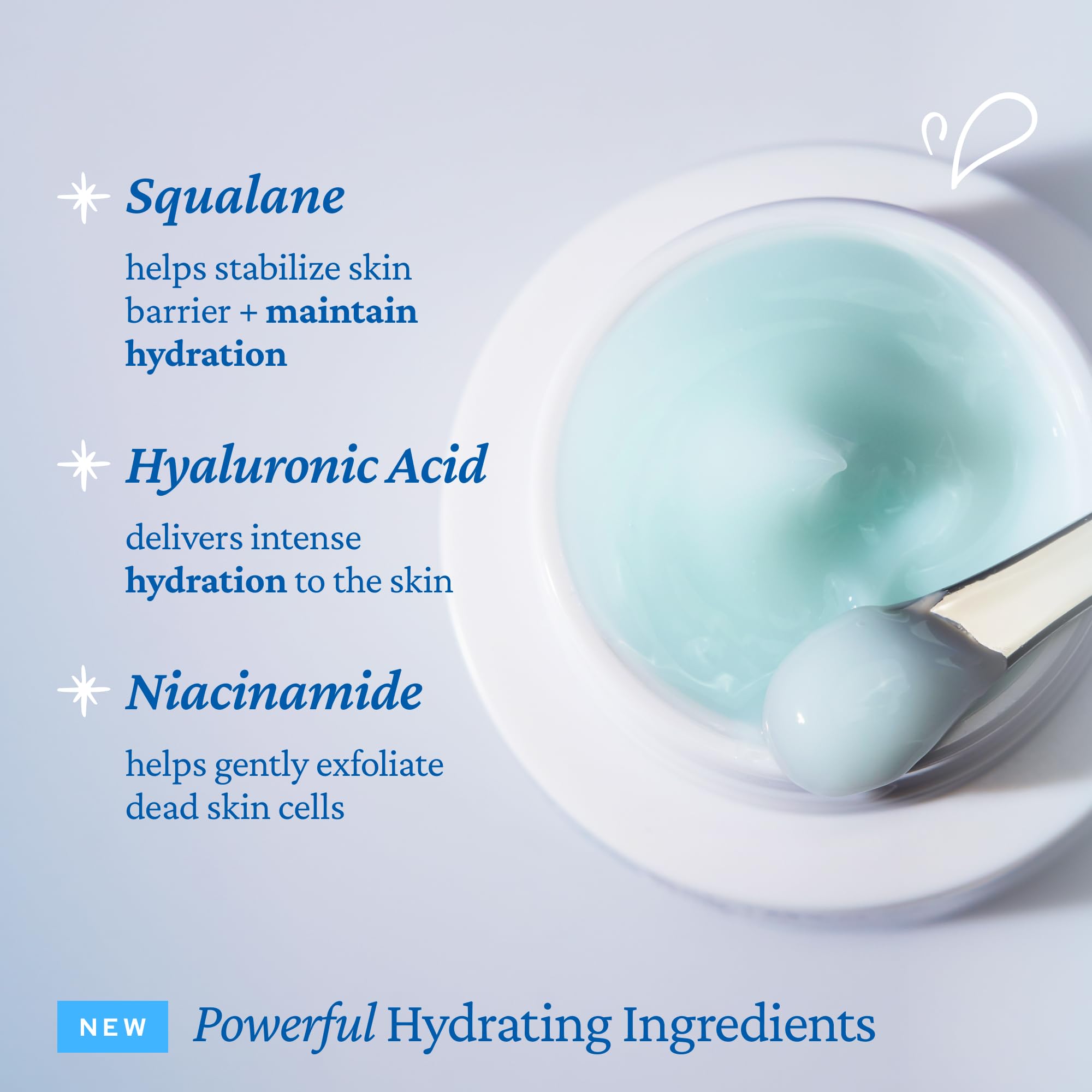 belif Aqua Bomb ingredient view shows hyaluronic acid and niacinamide for lasting moisture