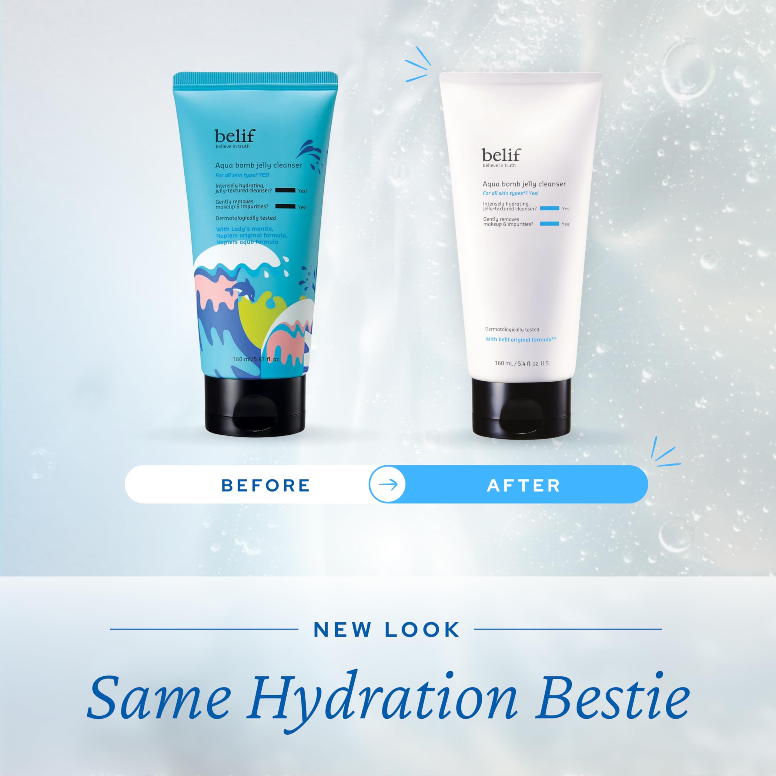 Belif Jelly Hydrating Deep Cleanser in use on skin for daily refreshing cleanse.