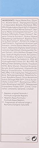belif Niacinamide Hydrating Toner label detail highlighting herbal blend