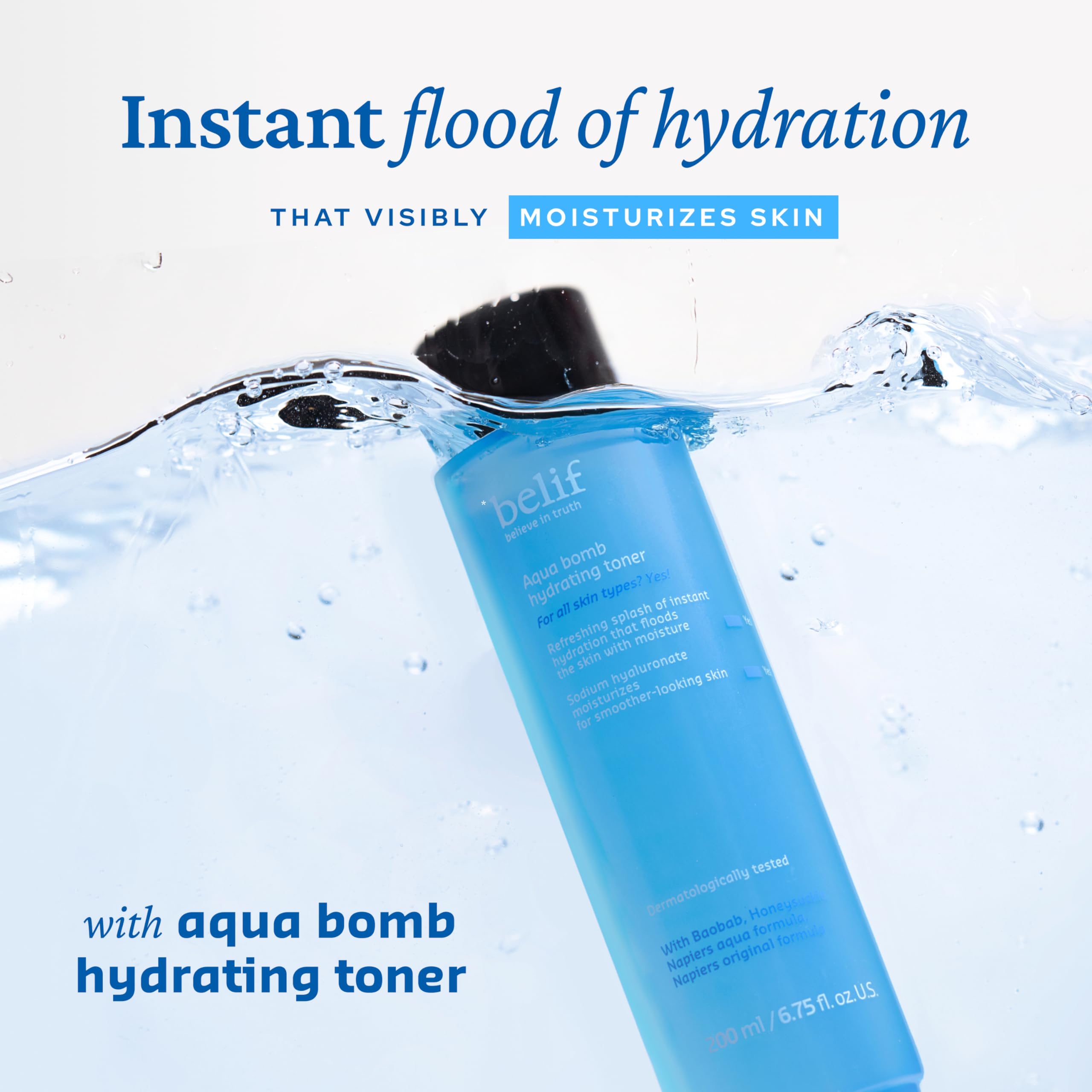 belif Niacinamide Hydrating Toner pump-dispense for easy layering